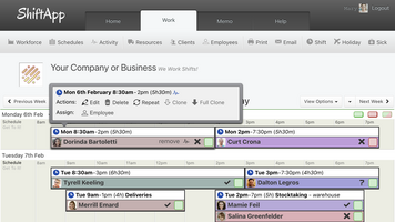ShiftApp screenshot