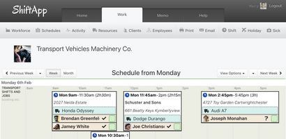 ShiftApp screenshot