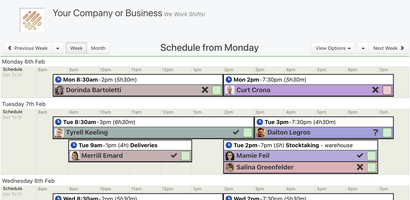 ShiftApp screenshot