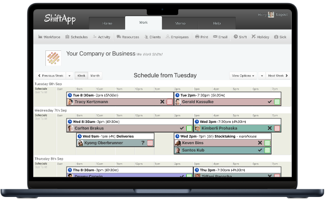 Schedule Software Staff Schedule Software