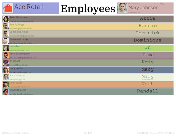 Employee List PDF